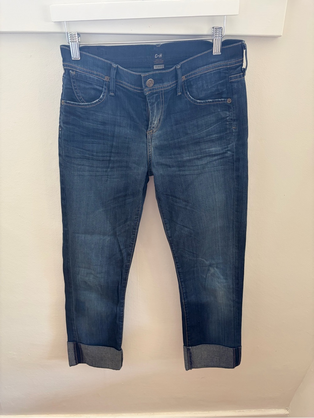 C of H blue denim jeans folded bottoms size 26 #denim #cotton